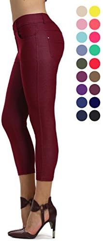 Prolific Health Women's Jean Look Jeggings Tights Slimming Many Colors Spandex Leggings Pants Capri S-XXXL
