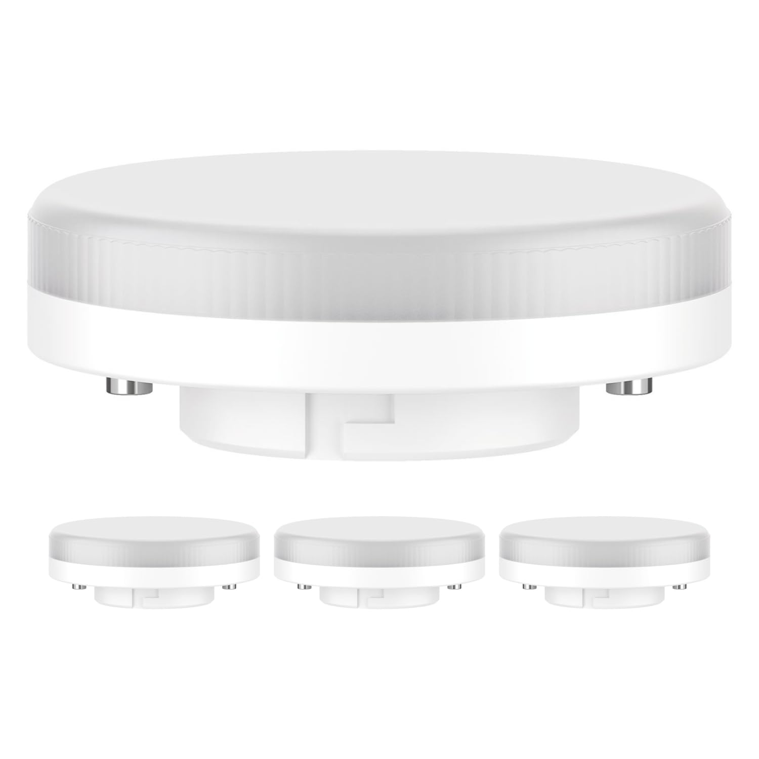 ledscom.de 4 Pieces GX53 LED Bulbs, Warm White (2700 K), 6.3 W, 541lm, 3-Step dimmer, matt