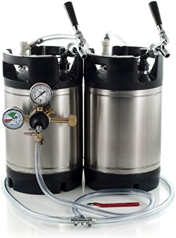 3 Gallon Ball Lock Keg System w/ 2 Faucets, 2 New AIH Kegs #8
