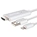 Lightning to HDMI Adapter, Lightning Digital AV to HDMI 1080P Cable Adapter Connector for iPhone 7 7 Plus 6s 6s Plus 6 6 Plus 5 5c 5s SE, iPad Air/Mini/Pro, iPod Touch 5th/6th MHL plug and play Silver