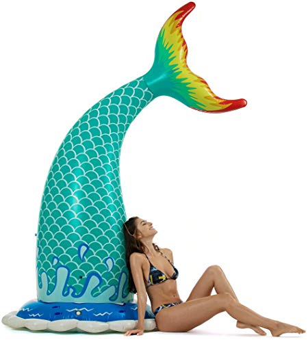 Vickea Giant Inflatable Mermaid Sprinklers, Summer Party Fun for Outside