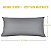 Sunnest 2 Pack Pillow Cases King Size 100% Microfiber Wrinkle Resistant Hypoallergenic Material Envelope Closure End Ultra Soft and Comfortable for Sleep (Grey)