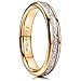 NaNa Chic Jewelry 4mm Rose Gold/Silver Women Tungsten Carbide Ring Inner Hole Laser I Love You Inlay with Meteorite Sticker