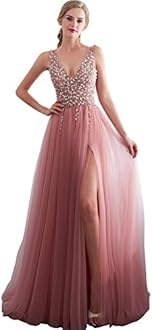 Sarahbridal Womens Tulle Mermaid Sequin Evening Dress Formal Prom Gowns Long