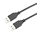 PASOW USB 2.0 Type A Male to Type A Male Extension Cable AM to AM Cord Black (30Feet/10M)