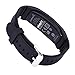 Moretek Wristband Bracelet Replacement Strap Band for Garmin Vivofit 2 with Clasps (Black)