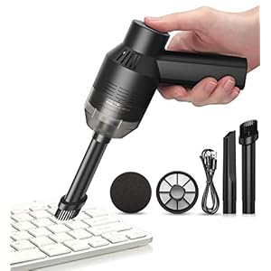 [Upgrade] HONKYOB Mini Vacuum Cordless Vacuum Keyboard Cleaner Rechargeable Desk Vacuum for Cleaning Dust,Hair,Crumbs…