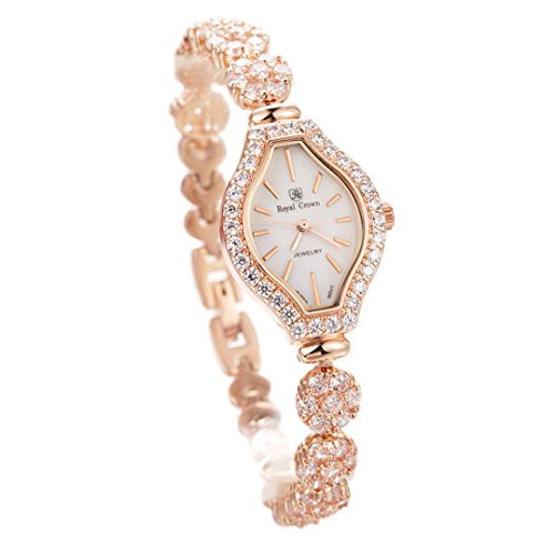 Royal Crown Rg3815b21 Japan Quartz Women's Fashion Wrist Watches Gold Jewelry Bracelet Strap