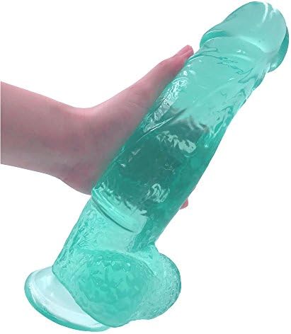 11 Inch TPE Dild-ò Flexible Artificial Women Dild-ò,0611-KNVJ-ZRFW-SNQA (Clear Green)