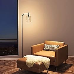 addlon LED Floor Lamp, with Hanging Seeded Glass
