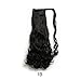 FEHSFEN 21” Curly Wrap Around Ponytail Hair Extensions Long Wavy Clip in Synthetic Hair Ponytail Hairpieces for Women(Off Black)