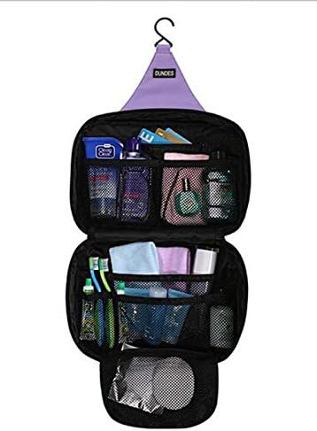 Hflove Men & Women Travel Toilet Bag Cosmetic Bag Waterproof Shaving Bag Hanging Waterproof Toiletry Bags (Purple)