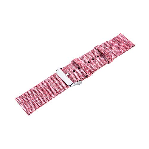 for Samsung Gear S2 Classic Watch Band, SUKEQ Woven Fabric Wrist Strap Quick Release Replacement Bracelet Accessory for Samsung Galaxy Watch 42mm, Gear S2 Classic, Garmin Vivoactive 3 (Pink) - Thumbnail 4