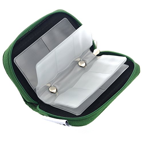 image for Foxnovo 22-Slots SD SDHC MMC CF Micro SD Memory Card Holder Pouch Case