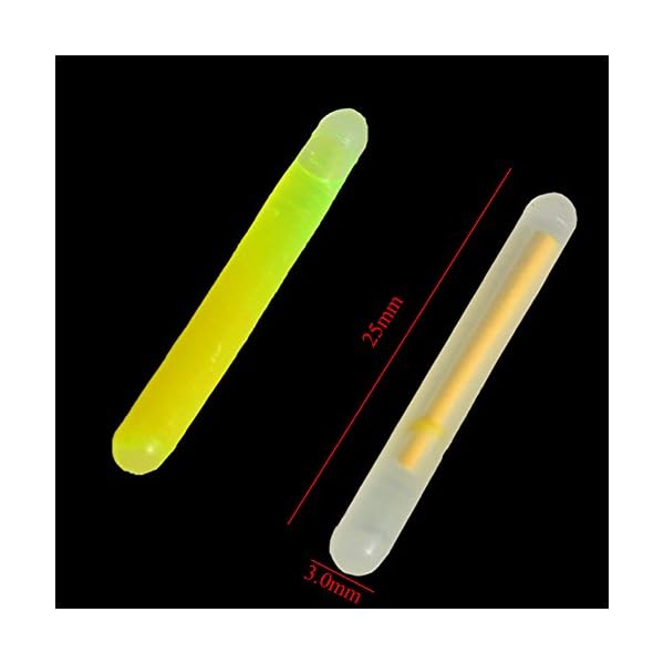 Delight-eShop-50X-Fishing-Fluorescent-Lightstick-Light-Night-Float-Clip-On-Dark-Glow-Stick-New