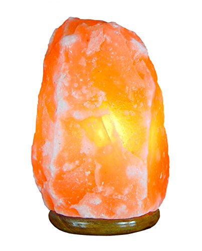 Bel Air Naturals Himalayan Salt Lamp - Hand Carved Natural Pink Hymilian Salt Rock Crystal Hymalain Salt Lamps - Premium Quality Genuine Wood Base - UL Listed Brightness Dimmer Switch Cord (6-7