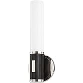 Hudson Valley Lighting Crewe - 1 Light Wall Sconce-14.5 Inches Tall and 5 Inches Wide-Polished Nickel/Black Brass Finish