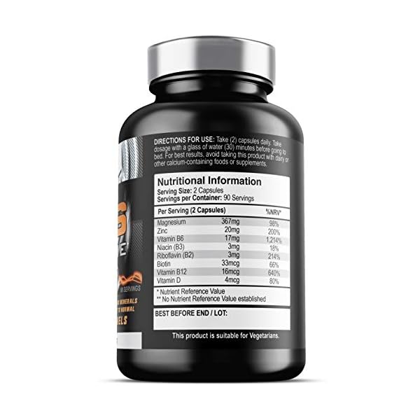 ZM6-Xtreme-High-Strength-Zinc-Magnesium-which-support-normal-Testosterone-Levels-the-Immune-System-and-Muscle-Function-also-features-Vitamin-D-180-Vegetarian-Capsules ZM6 - High Strength Zinc Magnesium Supplement - Zinc and Magnesium Tablets for Normal Muscle Function - Zinc Magnesium…