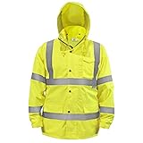 JORESTECH  High Visibility Light Weight Waterproof Rain Jacket ANSI/ISEA 107-2015 Class 3 Level 2 (Large)