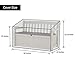 Zipcase 600D All Weather Outdoor Patio Storage Garden Bench Cover Compatible with Keter Eden Bench Deck Box Heavy Duty Water Resistant, 56