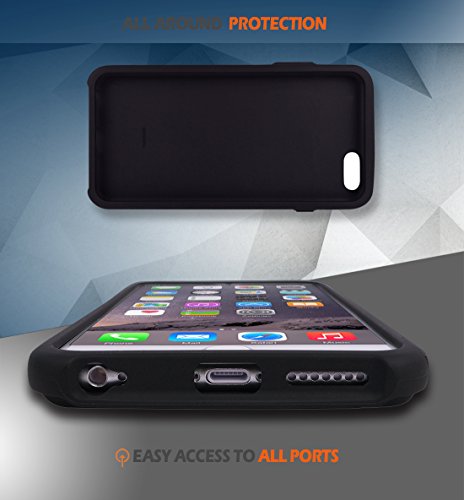 iPhone6 Plus / iPhone6S Plus (5.5" screen) Wallet Case [Card Slot] [Heavy Duty] Slim Fit Hybrid Tough Shield Rubber Back Bumper Slide Cover For Apple iPhone 6 6S Plus + (Mint) - Thumbnail 5