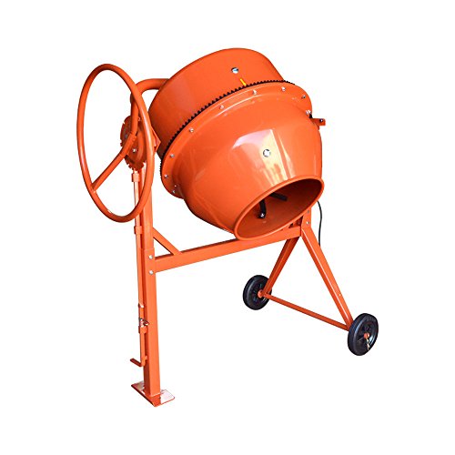 DBM IMPORTS 6 CU FT Electric Steel Stucco Concrete Cement Mixer 170L Construction Mortar Stone Mixing Machine 36RPM 2880r/min