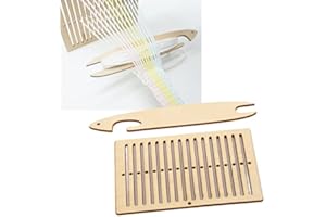 2Pcs Belt Weaving Looms Kit, Wooden Belt Weaving Looms Double Slotted Weaving Shuttle Tools Arts Crafts Supplies for Knitting