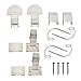 QDOS Zero-Screw Furniture Anti-Tip Kit | 1 Kit - 2 pcs | White - Patented SecureHooks Anchor - Holds up to 200 lbs. in Drywall! - Easy Installation, No Screws, No Tools - Adhesive to Furniture Option!