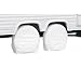Classic Accessories RV & Trailer Wheel Covers 18"-21" Diameter, 6.75" Wide, White, Set of Two