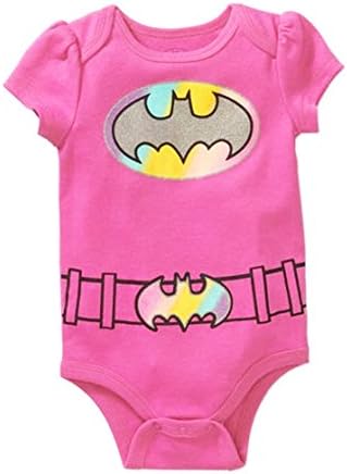 DC Comics Batgirl Baby Girls Bodysuit One Piece Dress Up Outfit Pink 0-3 Months
