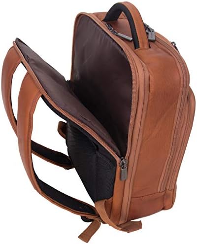 Kenneth Cole Reaction Manhattan Full-Grain Colombian Leather Laptop Backpack Slim Travel Computer & Tablet Bookbag, Cognac, 16" 8 Kenneth Cole Reaction Manhattan Full-Grain Colombian Leather Laptop Backpack Slim Travel Computer & Tablet Bookbag, Cognac, 16"