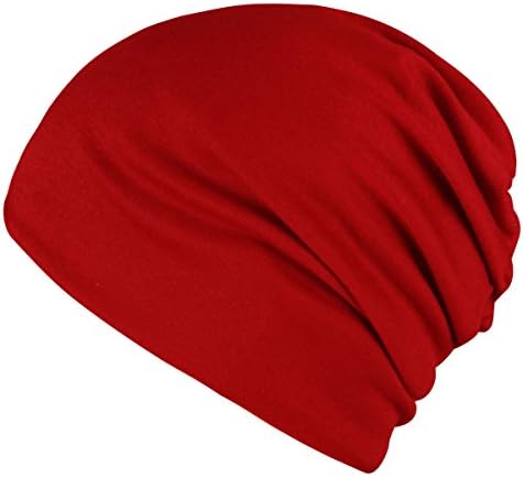 Timol Daily Solid Cap Beanie That Fit Your Head Perfect Stretchy &amp; Soft For Men Women (Red)