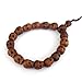 OVALBUY Jujube Wood Carved Skull Beads Buddhist Prayer Wrist Mala Bracelet