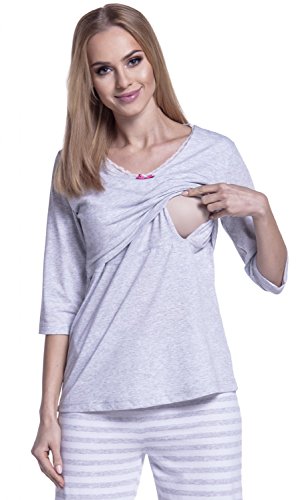 Happy Mama Womens Maternity Top Nursing Pyjamas And Robe Sold