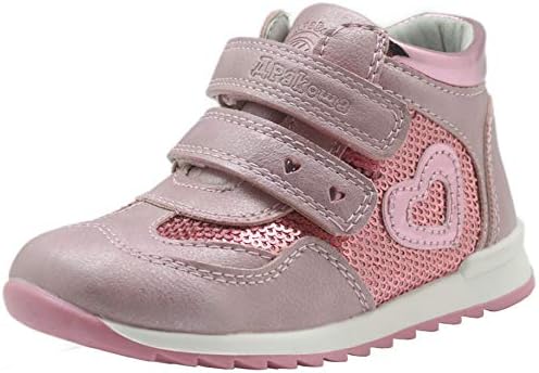 Apakowa Toddler Girls Strap Light Up Sneakers Girls Boots With
