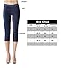 ISOLDE Skinny Capri Jegging Super Stretch Knit Denim for Women with Fully Functional Pockets-M, Dark Blue