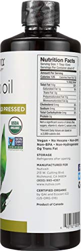NUTIVA ORGANIC HEMP SEED OIL, 24 FZ