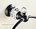 AUSWIND Antique Black Crystal Towel Ring Solid Brass Wall Mounted Bathroom Hardware HZ4