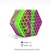 YHSWE 1 Rasta Silicone Honeybee Container 26ml Non Stick Hexagon Jar Multi Use Storage Box