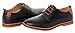 Serene Mens Classic Leather Soft Lace-Up Plain toe Sneakers Shoes Casual Oxfords (6.5 D(M)US, black)