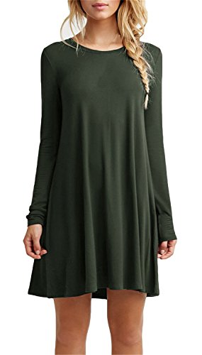 Womens Casual Plain Long Sleeve Simple Loose T Shirt Dress | Desertcart Barbados Womens Casual Plain Long Sleeve Simple Loose T Shirt Dress | Desertcart Barbados