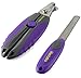 Hertzko Dog Nail Clippers for Large & Medium Dogs - Violet Cat Nail Clipper with Quick Safety Guard, Dog Nail File Included, Nail Grinder, Purple Nail Clippers for Dogs, Grooming Paw Pads