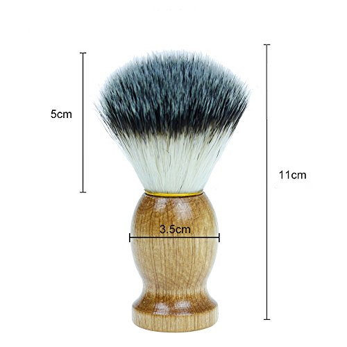 Dachshaar Rasierpinsel,JUSTIME Badger Shaving Brush Dachshaar Männer Rasierpinsel Holzfarbe Rasierpinsel,100% Dachshaar für die perfekte Rasur