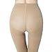 MANZI 2 Pairs Women's Run Resistant Control Top Panty Hose Opaque Tights(Large,Nude)