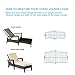 Hootech Set of 2 Patio Chaise Lounge Cover Heavy Duty Outdoor Lounge Chair Covers Protector Waterproof Lightweight 82”Lx30”Wx31”H