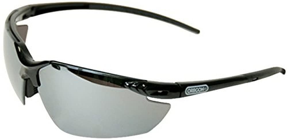 Oregon Q545833 Safety Glasses with Protection Against Impact, UV and Solar Filter - Black/Silver Mirror
