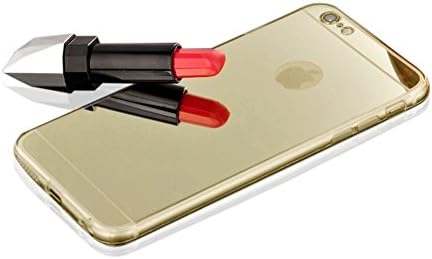 Reflective Mirror Back TPU Protective Case for iPhone 6+, 6S+ in Gold, Silver, &amp; Rose Gold Colors (Gold)