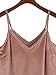SheIn Women's Casual Basic Strappy Velvet V Neck Cami Tank Top Medium Brown
