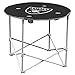 NFL Logo Brands Oakland Raiders Collapsible Round Table with 4 Cup Holders and Carry Bag, Team Color