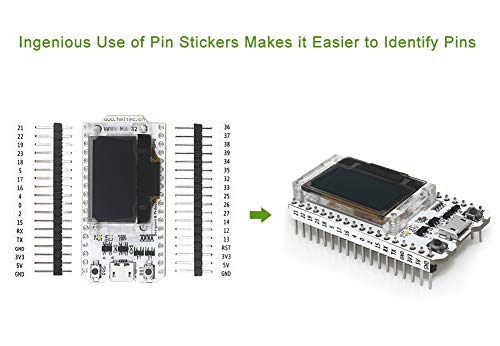 KeeYees ESP32 OLED WiFi Kit ESP-32 Internet Development Board with 0.96 Inch OLED Display WiFi & Bluetooth CP2012 for Arduino